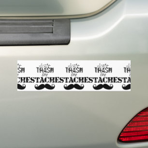 Vernietig de Stache Mustache Retro Hipster niet Bumpersticker