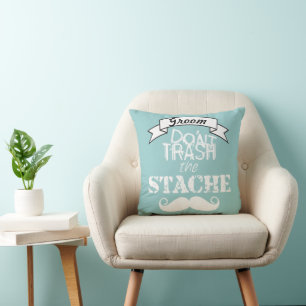 Vernietig de Stache Mustache Retro Hipster niet Kussen