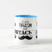 Vernietig de Stache Mustache Retro Hipster niet Mok (Midden)