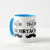 Vernietig de Stache Mustache Retro Hipster niet Mok (Voorkant links)