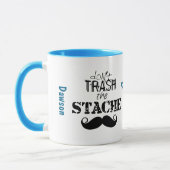 Vernietig de Stache Mustache Retro Hipster niet Mok (Links)