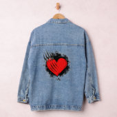 Vernietigd hart denim jacket (Hangar)