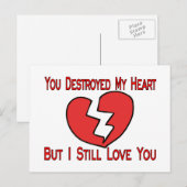 Vernietigde mijn hart Valentijn Feestdagenkaart (Voorkant / Achterkant)