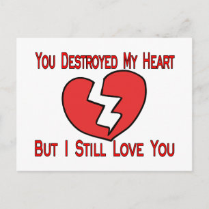 Vernietigde mijn hart Valentijn Feestdagenkaart