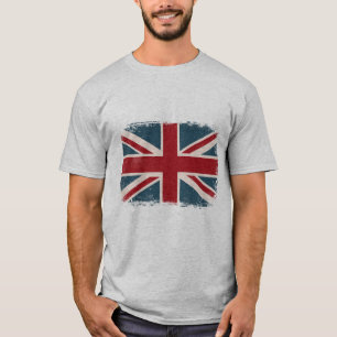 VERNIETIGDE UNIE JACK BRITISH FLAG T-SHIRT