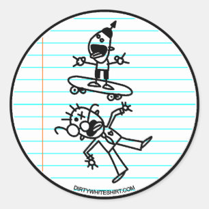 vernietigen ronde sticker