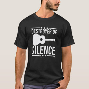 Vernietiger Van Stilte Gitaar Gitarist Grappige Gi T-shirt