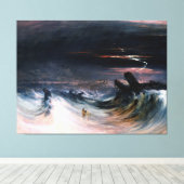 Vernietiging van banden door John Martin (1840) Canvas Afdruk (Insitu (Houten vloer))