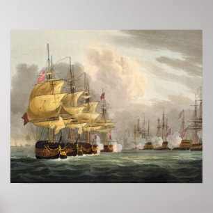 Vernietiging van de Deense vloot voor Copenha Poster