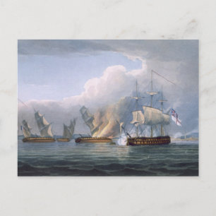 Vernietiging van de Franse Frigates L'Arianne & L' Briefkaart