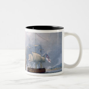 Vernietiging van de Franse Frigates L'Arianne & L' Tweekleurige Koffiemok