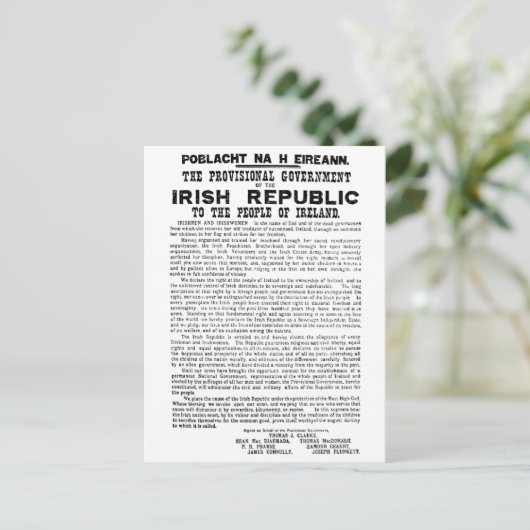 Vernietiging van de Ierse Republiek wegens de vers Briefkaart (Staand voorkant)