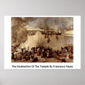 Vernietiging van de tempel door Francesco Hayez Poster (Voorkant)