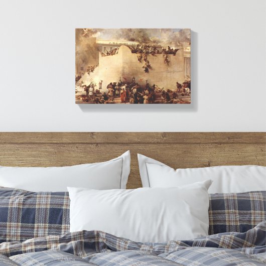 Vernietiging van de tempel van Jeruzalem Canvas Afdruk (Insitu (Slaapkamer))