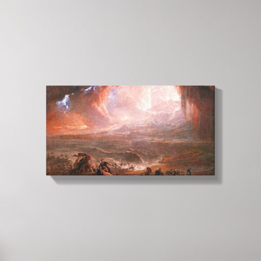 Vernietiging van Pompeii en Herculaneum Canvas Afdruk (Voorkant)