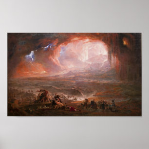 Vernietiging van Pompeii en Herculaneum Poster