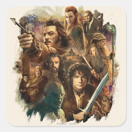 VERNIETIGING VAN SMAUG™-tekens Vierkante Sticker (Voorkant)