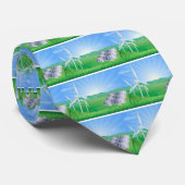 Vernieuwbare energie-illustratie stropdas (Opgerold)