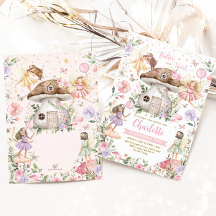 Vernieuwde bosgrond van Floral Garden Girl Birthda Kaart