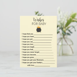 Vernissen voor het baby van baby shower informatiekaartje