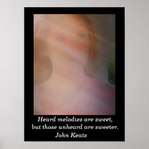 Vernomen melodieën - John Keats - kunstprint Poster