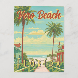Vero Beach Florida  Palm Tree Beach Briefkaart