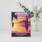 Vero Beach, Florida, Reis Briefkaart, Save The Date (Staand voorkant)