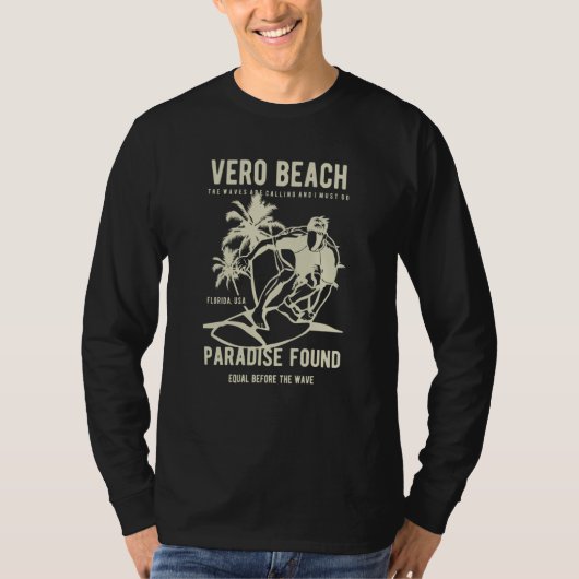 Vero Beach Florida Retro Style Souvenir  6 T-shirt (Voorkant)