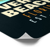 Vero Beach Florida Retro Sunset Souvenirs 60s Poster (Hoek)