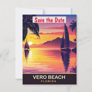 Vero Beach Florida Zonsondergang Trouw Uitnodiging