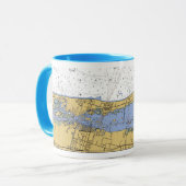 Vero Beach Harbor Navigation Chart Coffee Mok (Voorkant links)