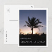Vero Beach Silhouette Briefkaart (Voorkant / Achterkant)