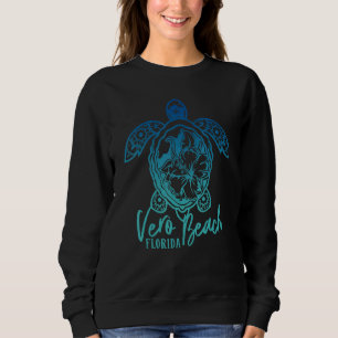 Vero Beach Zee Turtles Florida Turtle Flower Tropi Trui