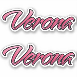Verona autocollant rose délavé Stickerset