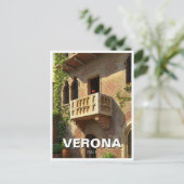 Verona Balkon Italië Reizen Briefkaart (Staand voorkant)