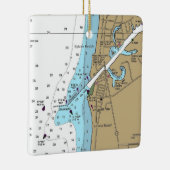 Verona Beach Lake Oneida Chart Keramisch Ornament (Rechts)