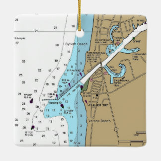 Verona Beach Lake Oneida Chart Keramisch Ornament