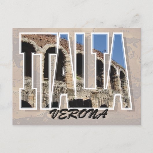 Verona, Briefkaart Italië (Voorkant)