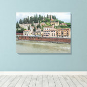 Verona Castel San Pietro uitzicht canvas print (Insitu (Houten vloer))