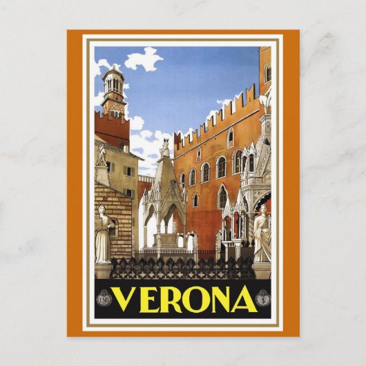 "Verona"  Italiaanse reisposter Briefkaart (Voorkant)