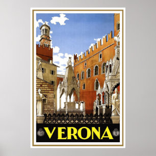 "Verona" Italiaanse reisposter Poster