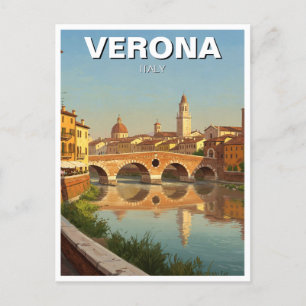 Verona Italië Bridge Travel Briefkaart