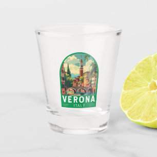 Verona Italië Reizen Kunst Vintage Shot Glas