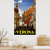 Verona Italië - Vintage Travel Posters (Keuken)