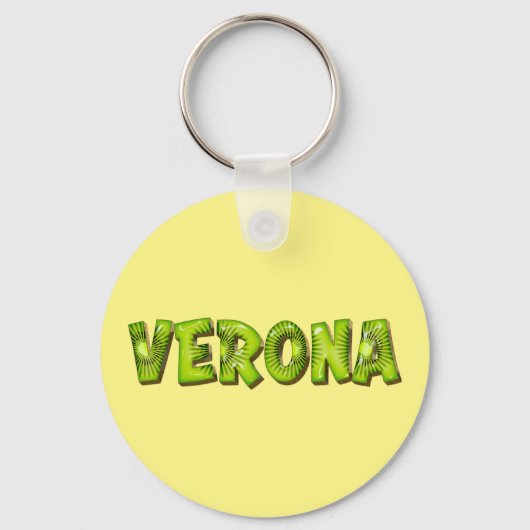 Verona Name Kiwi Design Porte-clés (Recto)