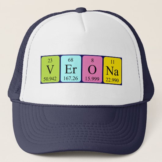 Verona periodiek lijstnaam pet (Voorkant)