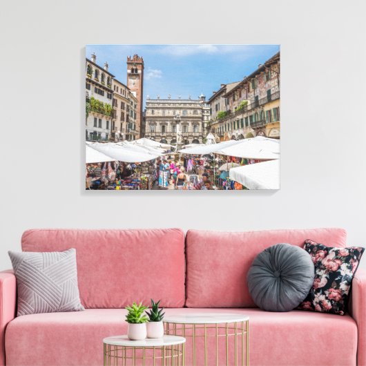 Verona Piazza Erbe vue toile impression (Insitu(Salon))