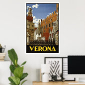 VERONA POSTER VINTAGE ITALIEN (Bureau à domicile)