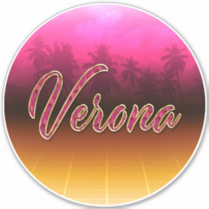 Verona Prénom Golden rose Autocollant