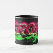 Verona prénom nom Graffiti rouge vert tasse (Centre)